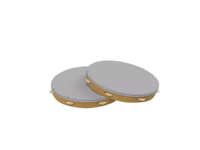 Tambourine djembe drums 3D model