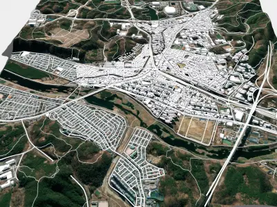 Cityscape Ulsan Republic of Korea 3D model