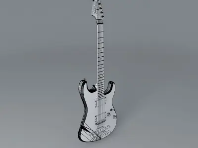 Dawn of the Dead guitar Free 3D model