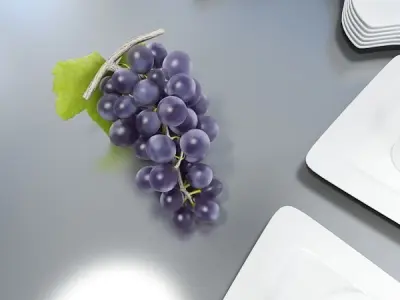 Black Grapes High Detail 3D model