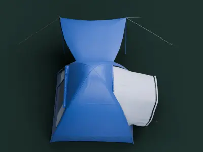 Car Tent Low-poly 3D model