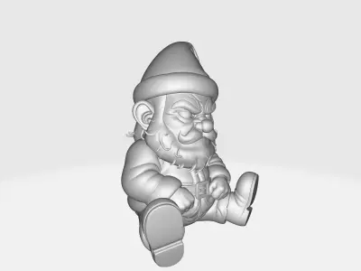 Grumpy Santa Claus Funny Christmas Figurine Holiday Desk Decor 3D print model