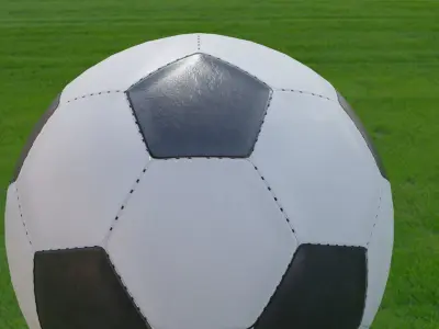 Simple Low Poly Soccer Ball Football Free low-poly 3D model