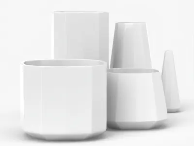 Tiffany vase collection 3D model