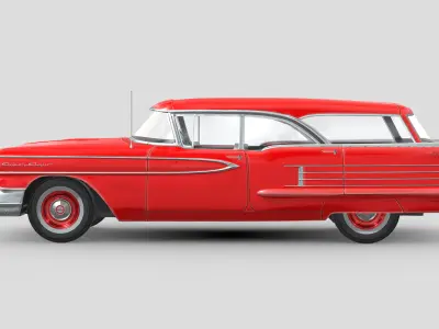 Oldsmobile Dynamic 88 Fiesta 1958 Low-poly 3D model