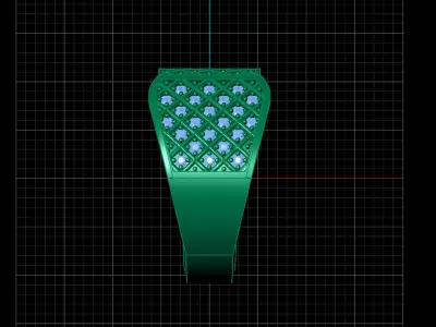 Print Ready STL 3DM  Gents Rings Diamond Men Ring  3D print model 3
