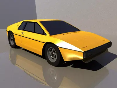 Lotus Espirit S1 1976 Low-poly 3D model