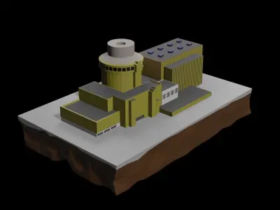 Nuclear power plant 3D model