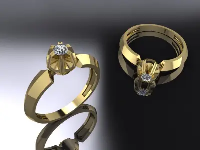 Jewelry Ring Gold 3D print model