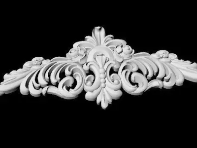 Central decor ornament for furniture 3D model 898