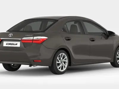 Toyota Corolla 2017 detailed interior 3D model