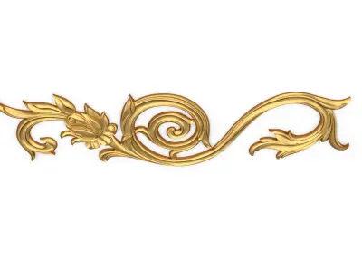 Classic carved decor ornament 405 3D model
