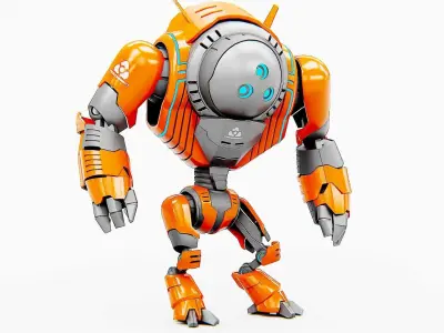 ASTRONAUT BOT HILION Rigged for Unreal Engine - Unity - MIXAMO 3D model