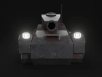 Stylized Low Poly Tank Low-poly 3D model