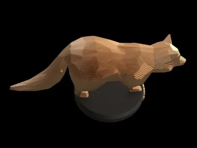 Parametric Raccoon Low-poly 3D model