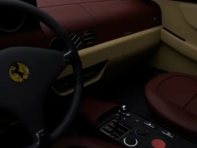 Ferrari 512 Low-poly 3D model