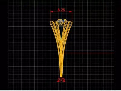  ELEGANT GRADIENT HEART SOLITAIRE RING FILE ITEM 28 Free 3D print model
