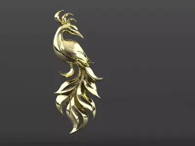 Elegant Bird Pendant or Sculpture 3D print model