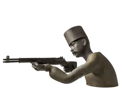 sattar khan sculpture  3D model