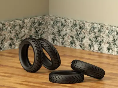 3D-TYRE set of tires Free low-poly 3D model
