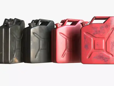 Military Jerrycan game ready Low-poly 3D model