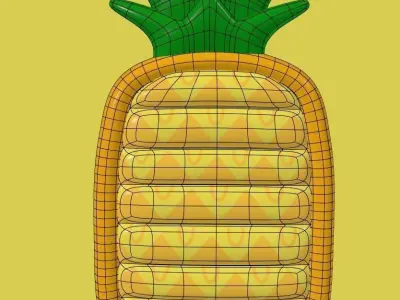 Inflatable Pineapple Float 3D model 3D model