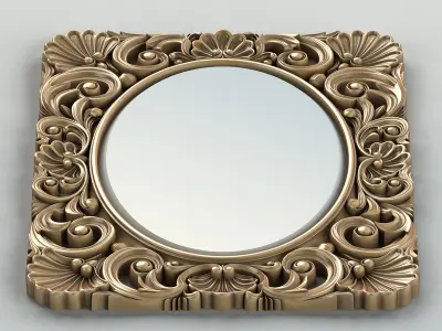 Rectangle mirror frame 005 3D model