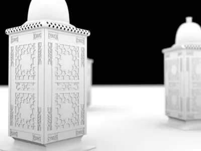 arabic lantern Low-poly 3D model