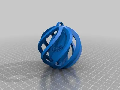 FabShop Spinning Christmas Ball Free 3D print model