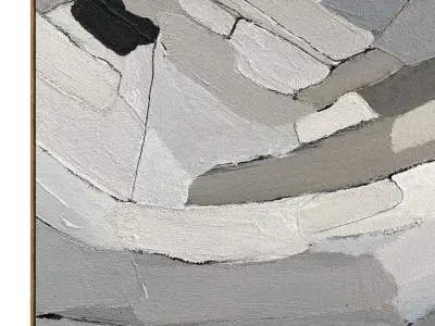 Plaster two square photo frames 54 Low-poly 3D model