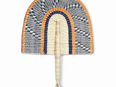 African Handwoven Fan 12 3D model