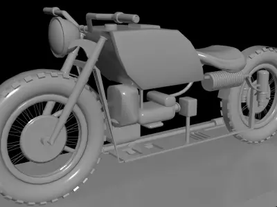 Motorcycle vintage 3D model