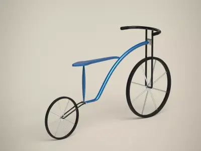 Bicycle with seat 3D model