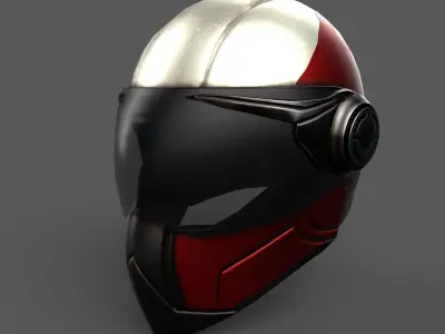 Helmet scifi racer Generic sport scifi human  Low-poly 3D model