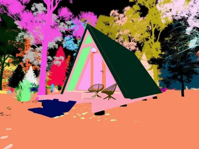  Modern A-Frame cabin 3D model 3D model