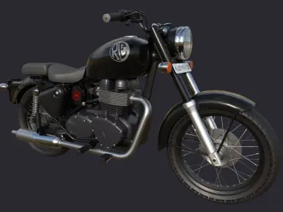 Royal enfield bullet Low-poly 3D model