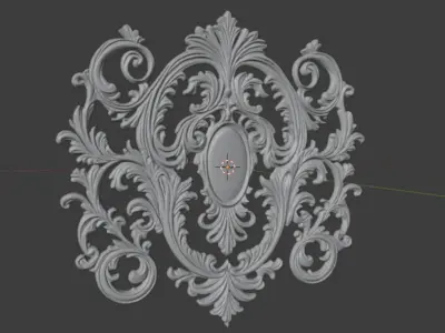 Classic carved decor ornament 474 3D print model purchase