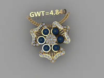 FASION PENDANT 3D model 13