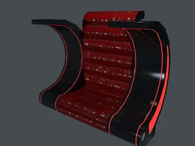 sci-fi armchair Low-poly 3D model