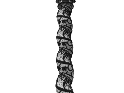 Baroque Solomonic Column  3D model