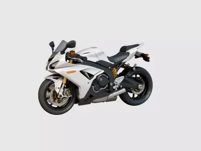 Sport Motorcycle 3D Model Full Fairing Aerodynamic Bike 3D model