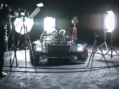 Half 240Z Tubular Twin-Turbo V8 car  3D model