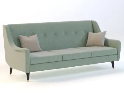 Anthropologie Slub Velvet Adrie Sofa 3D model