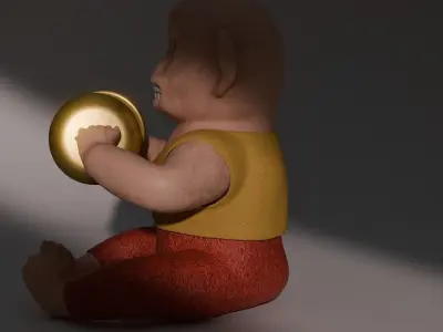 Monkey with Cymbals 3D model