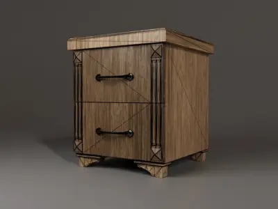 Bedside Table Free low-poly 3D model