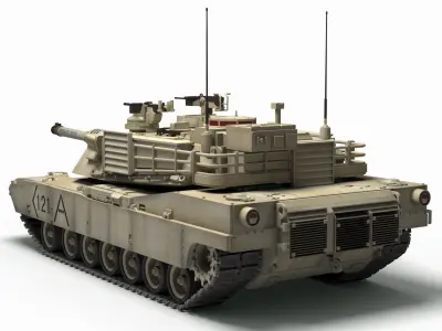 M1A2 Abrams  Low-poly 3D model