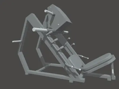 Low Poly Leg Press Low-poly 3D model
