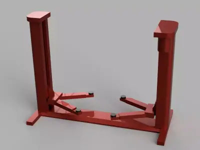 Power Lift Miniature Car Garage Diorama 1-43 3D print model 3D print model