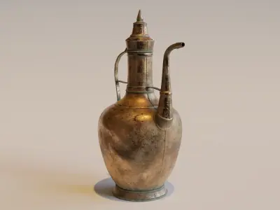 Old Ottoman Water Jug Low-poly 3D model
