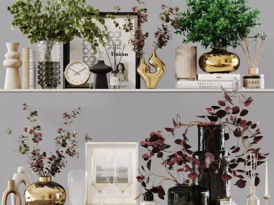 Decorative Set 229 Low-poly 3D model